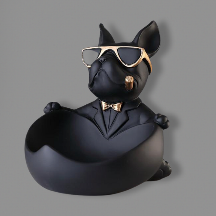 The Titen Home Sculpture and Statue, Bulldog compartment shape, from Black Rose Store, for the best Home Interior Modern Design 