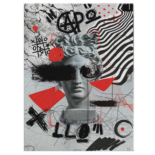 Statue of David Graffiti Art Canvas Painting David Head Sculpture Posters and Prints Street Wall Art Pictures for Room Decor