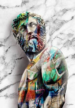 Load image into Gallery viewer, Statue of David Graffiti Art Canvas Painting David Head Sculpture Posters and Prints Street Wall Art Pictures for Room Decor
